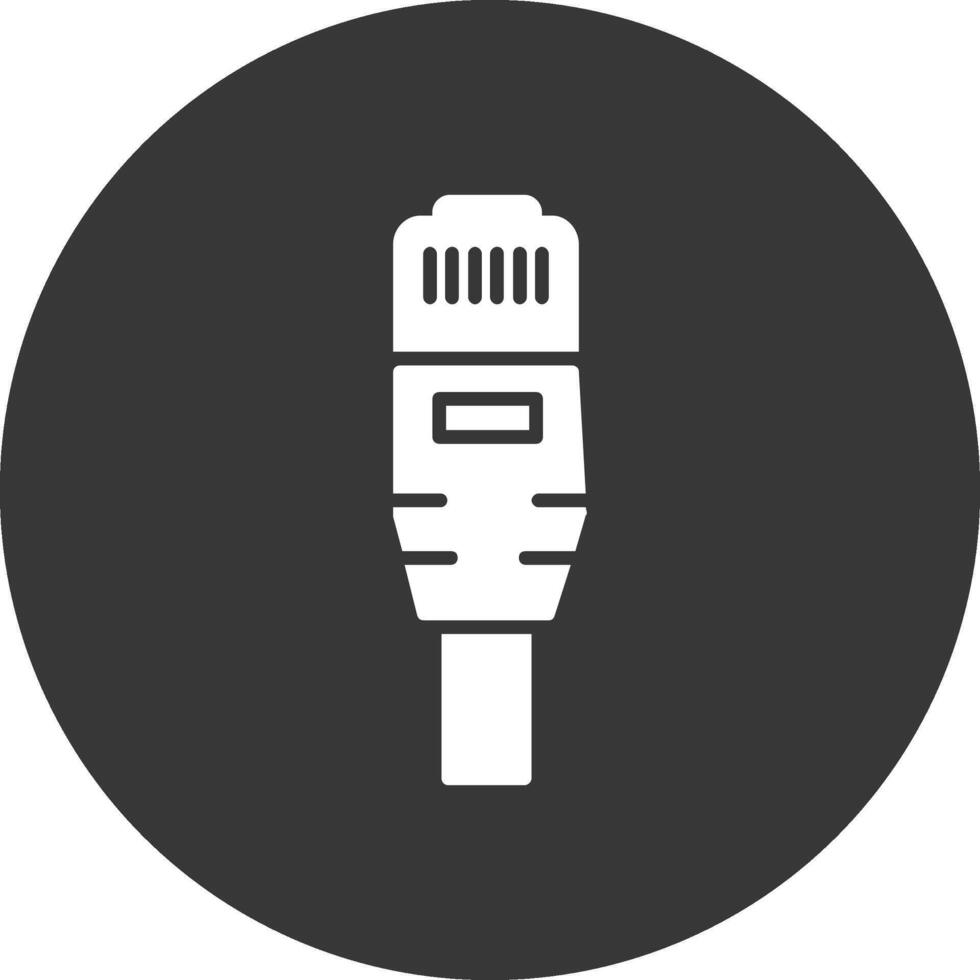 Ethernet Glyph Inverted Icon vector
