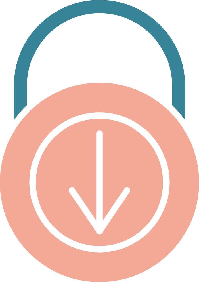 Security Download Glyph Two Color Icon vector