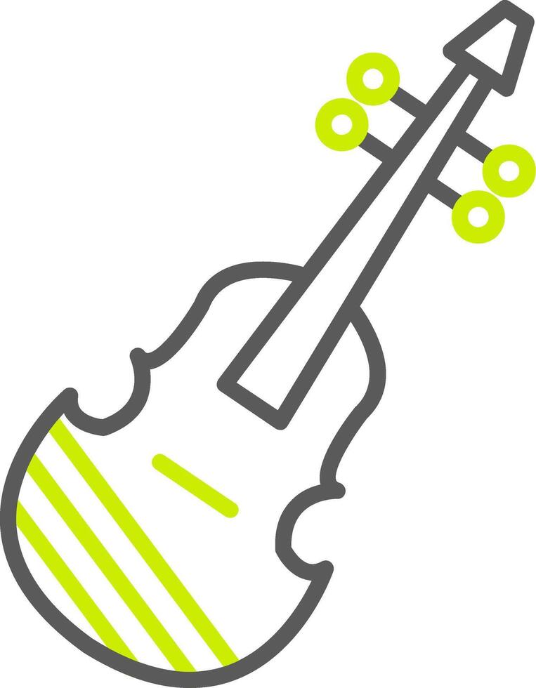 Violin Line Two Color Icon vector