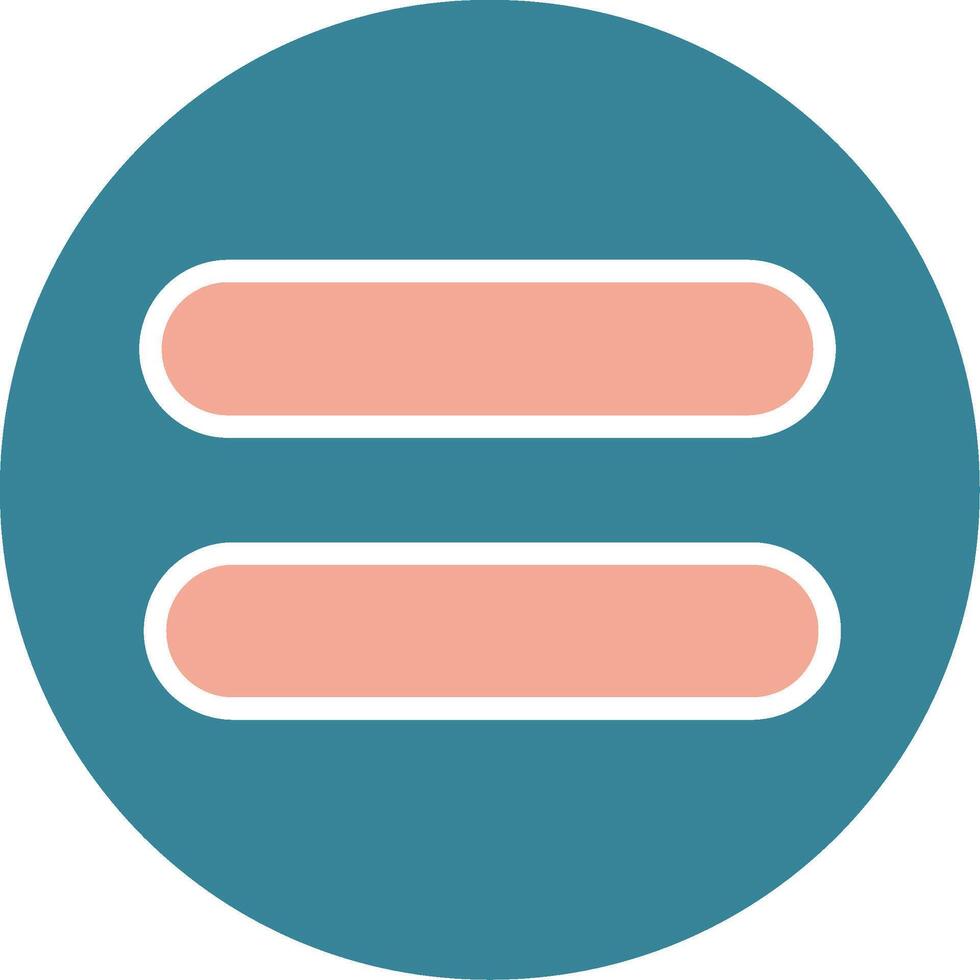 Equal Glyph Two Color Icon vector