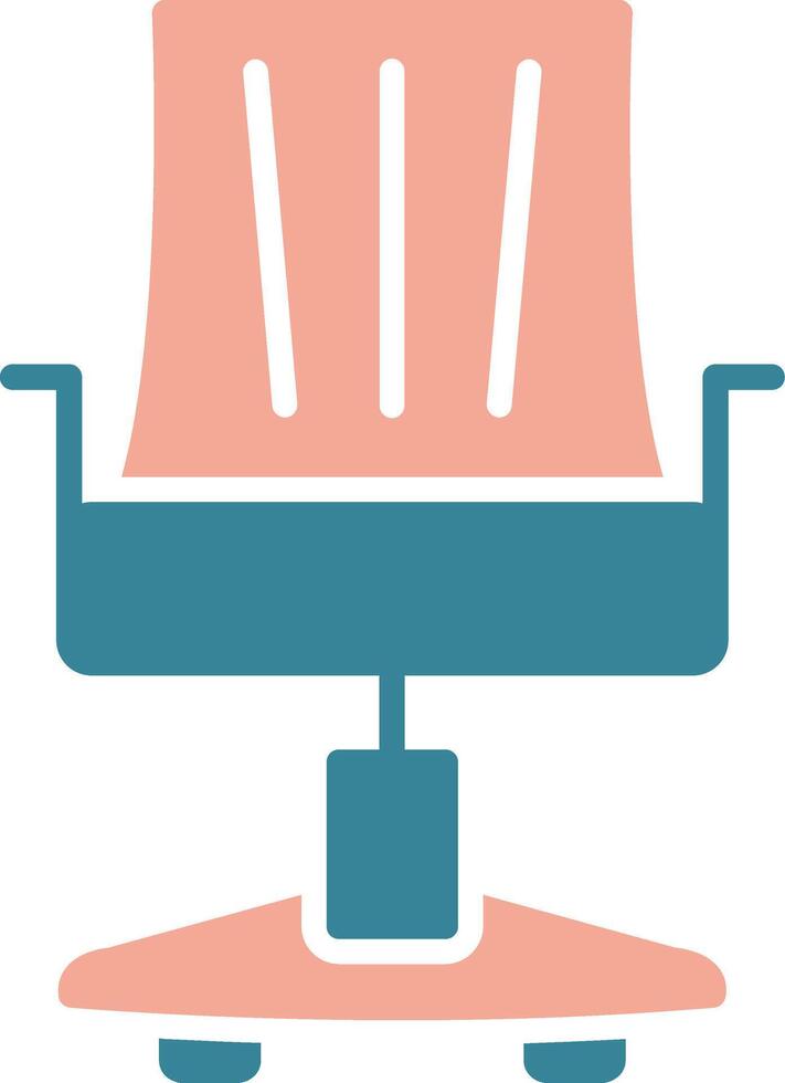Office Chair Glyph Two Color Icon vector