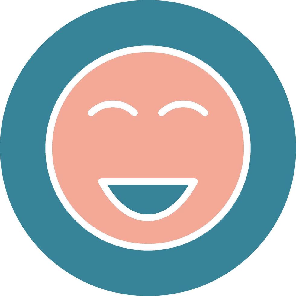 Happy Glyph Two Color Icon vector