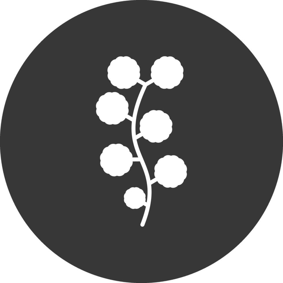 Wattle Glyph Inverted Icon vector