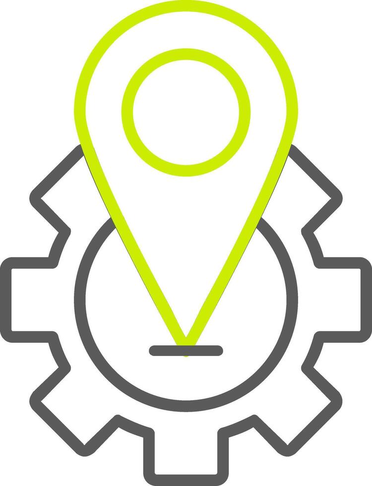 Location Line Two Color Icon vector