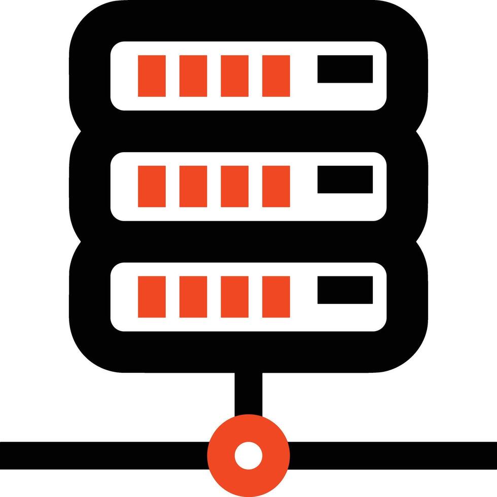 almacenamiento datos icono símbolo imagen para base de datos ilustración vector