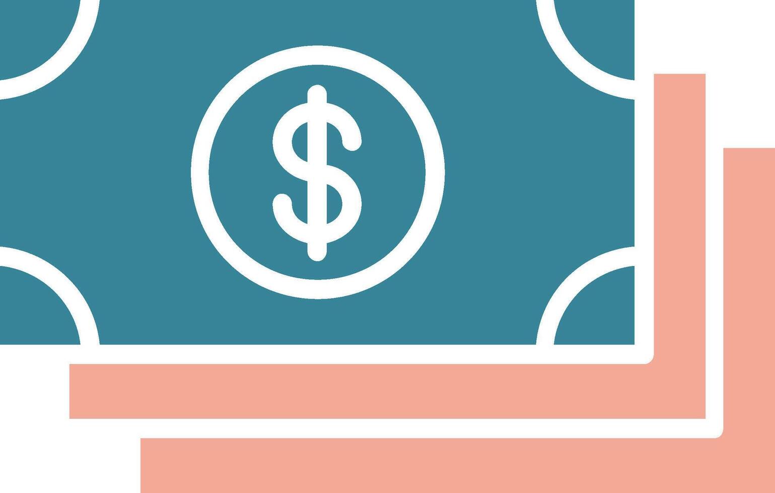 Money Glyph Two Color Icon vector