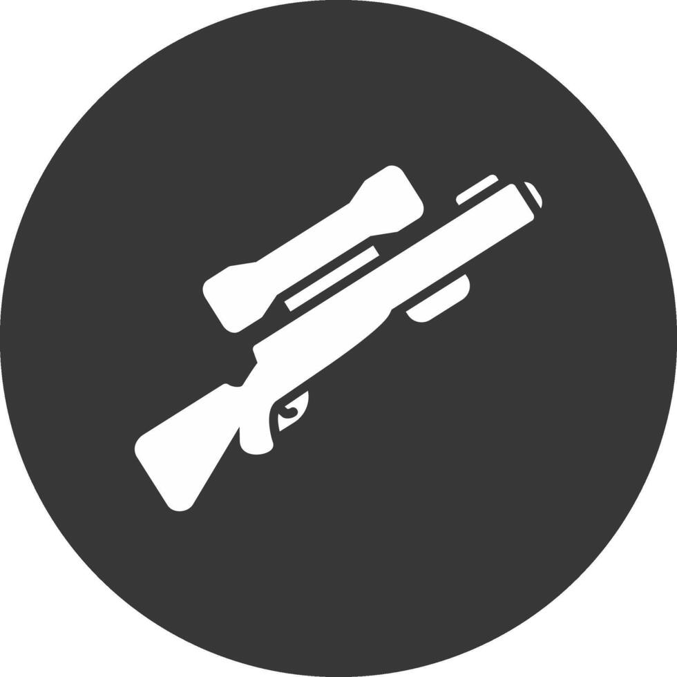 Gun Glyph Inverted Icon vector