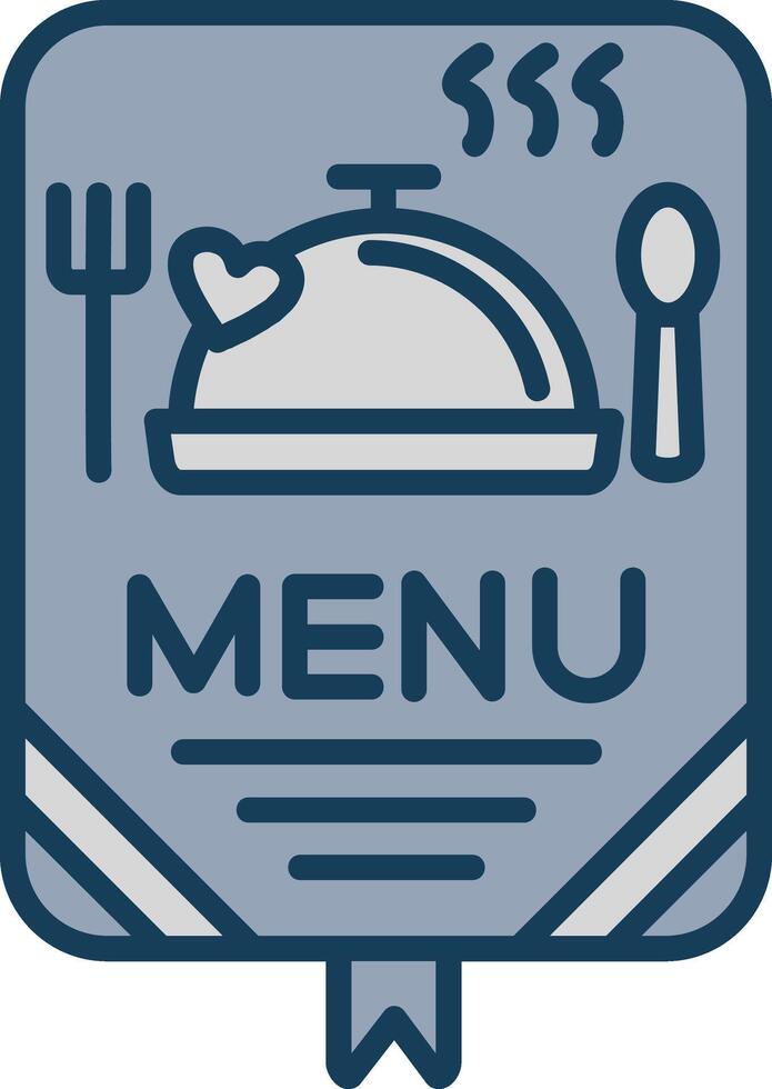 Menu Line Filled Grey Icon vector