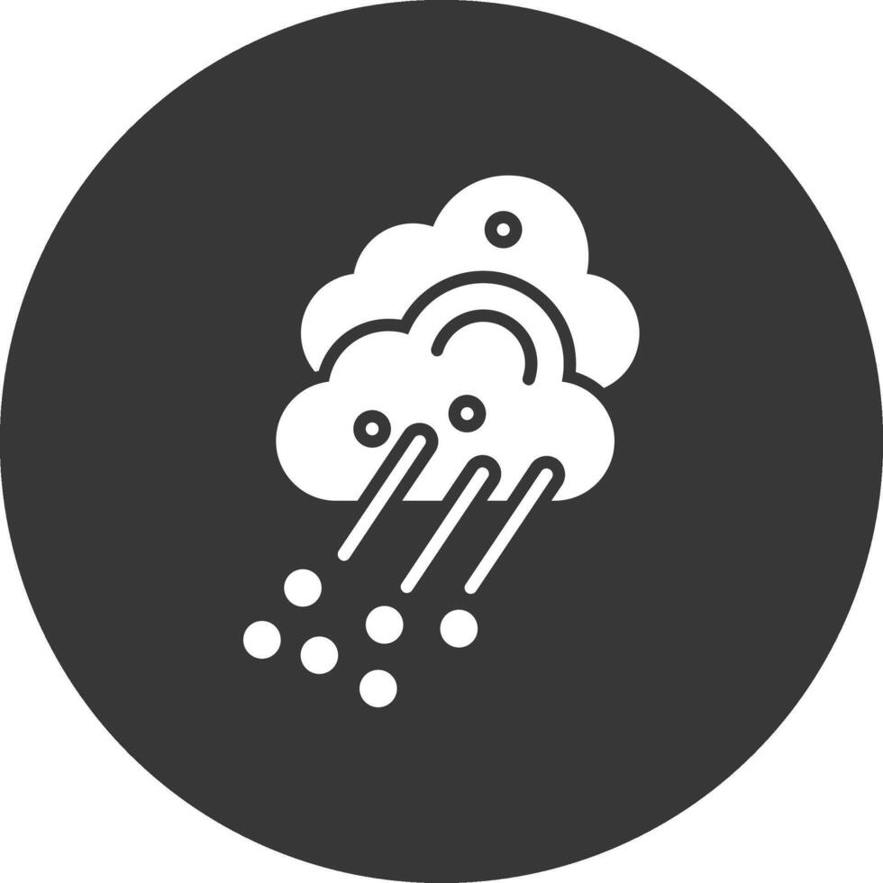 Hail Glyph Inverted Icon vector