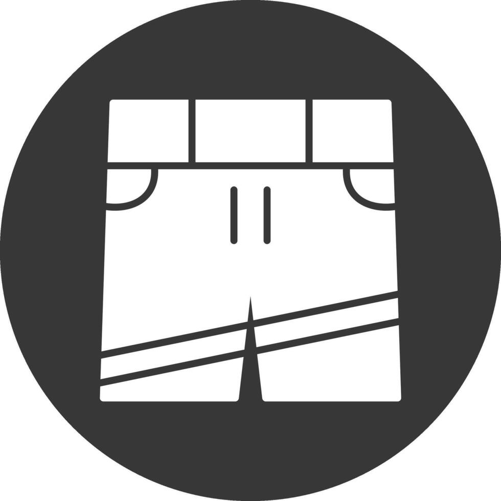 Shorts Glyph Inverted Icon vector