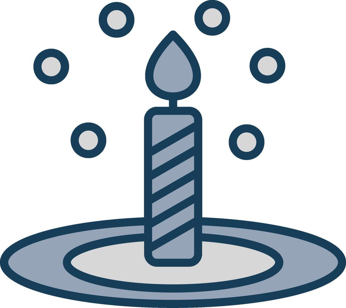 Bunsen Burner Line Filled Grey Icon vector