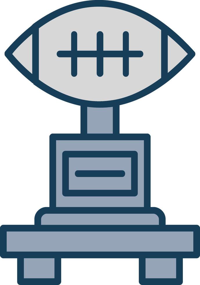 Football Line Filled Grey Icon vector