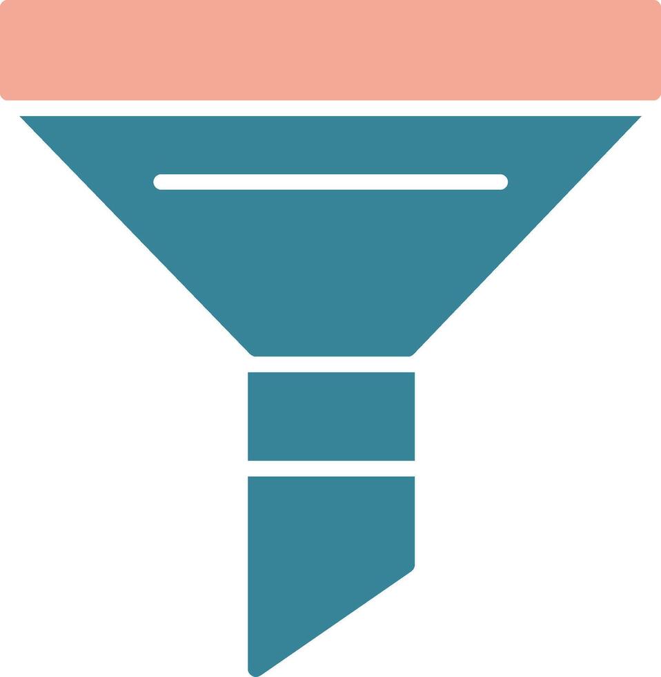 Funnel Glyph Two Color Icon vector