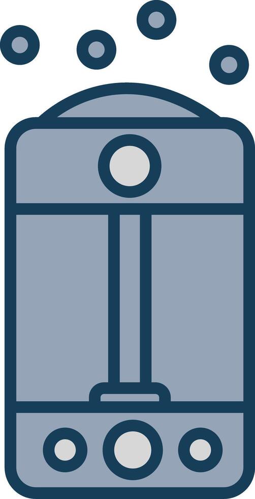 Humidifier Line Filled Grey Icon vector