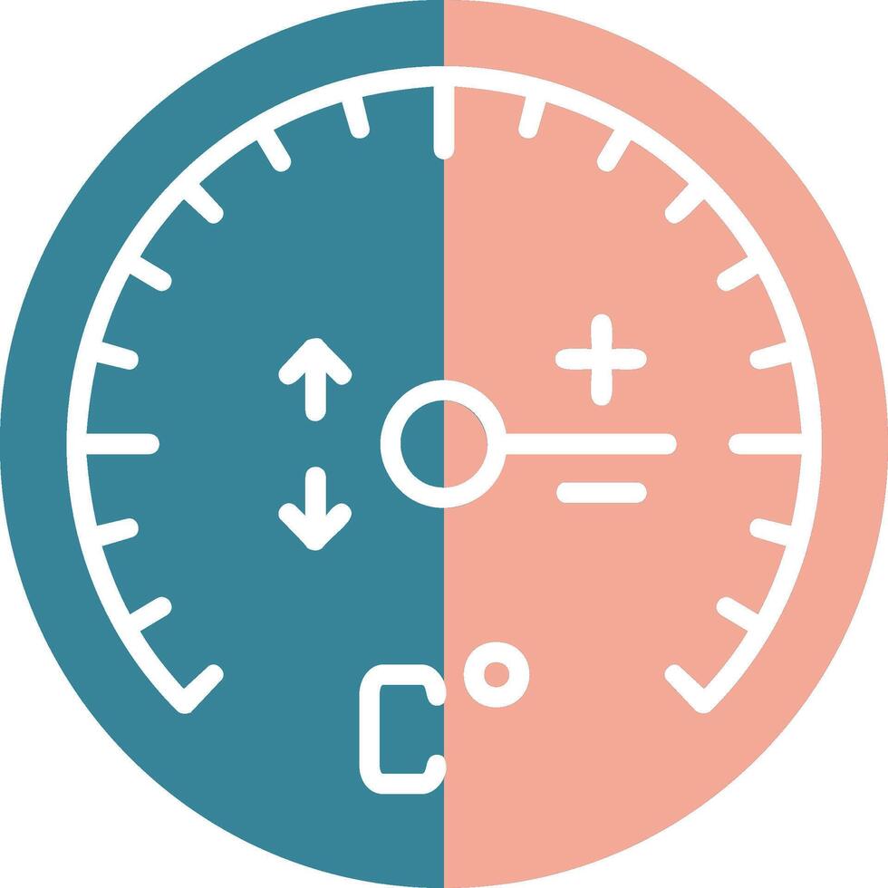 Gauge Glyph Two Color Icon vector