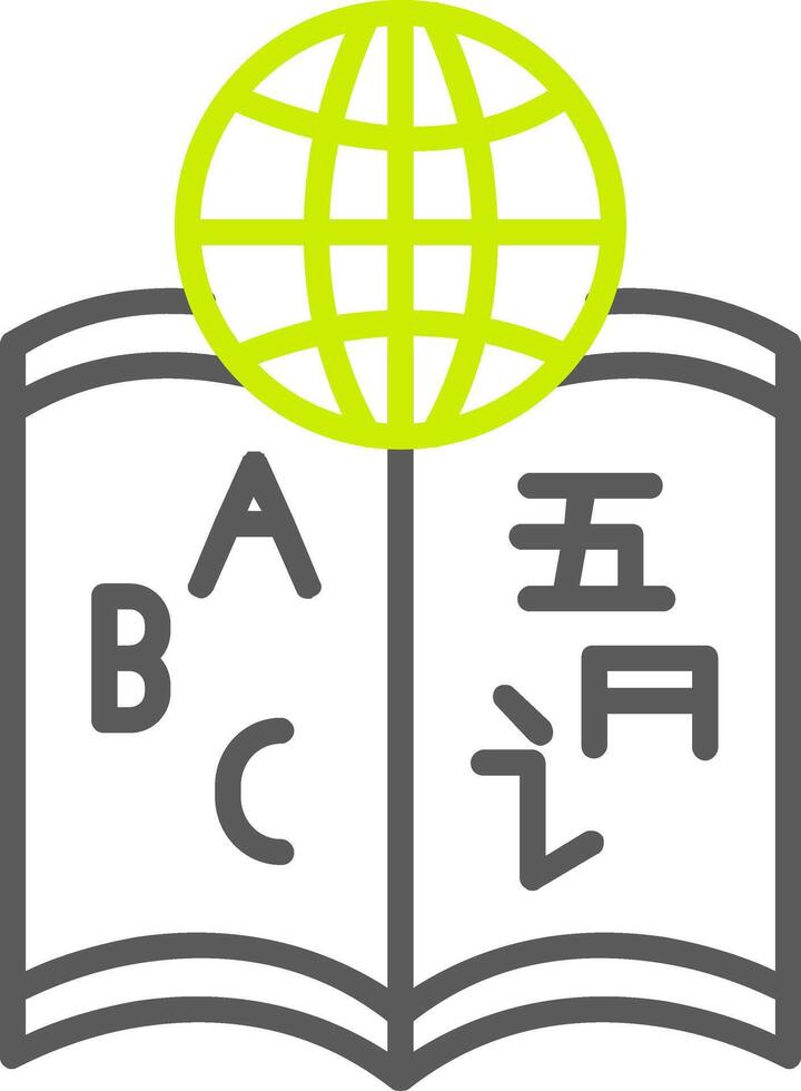 Linguistics Line Two Color Icon vector