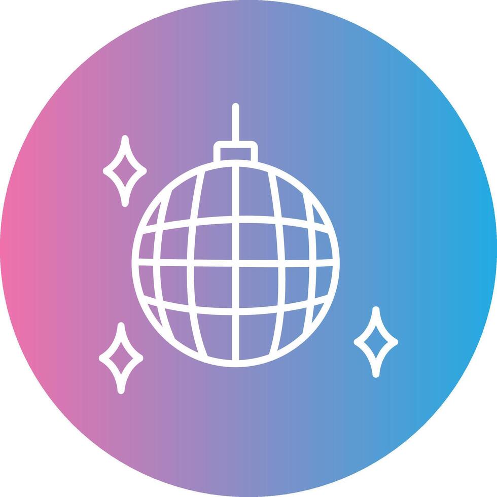 Party Ball Line Gradient Circle Icon vector