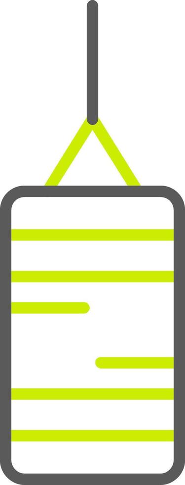Punching Bag Line Two Color Icon vector