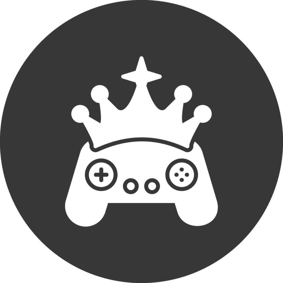 Crown Glyph Inverted Icon vector