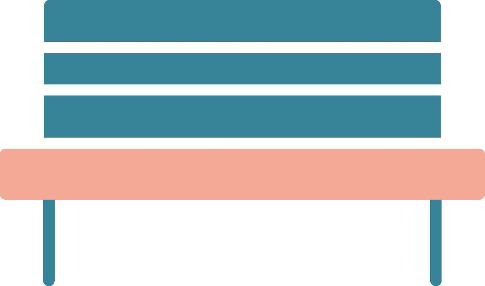 Bench Glyph Two Color Icon vector