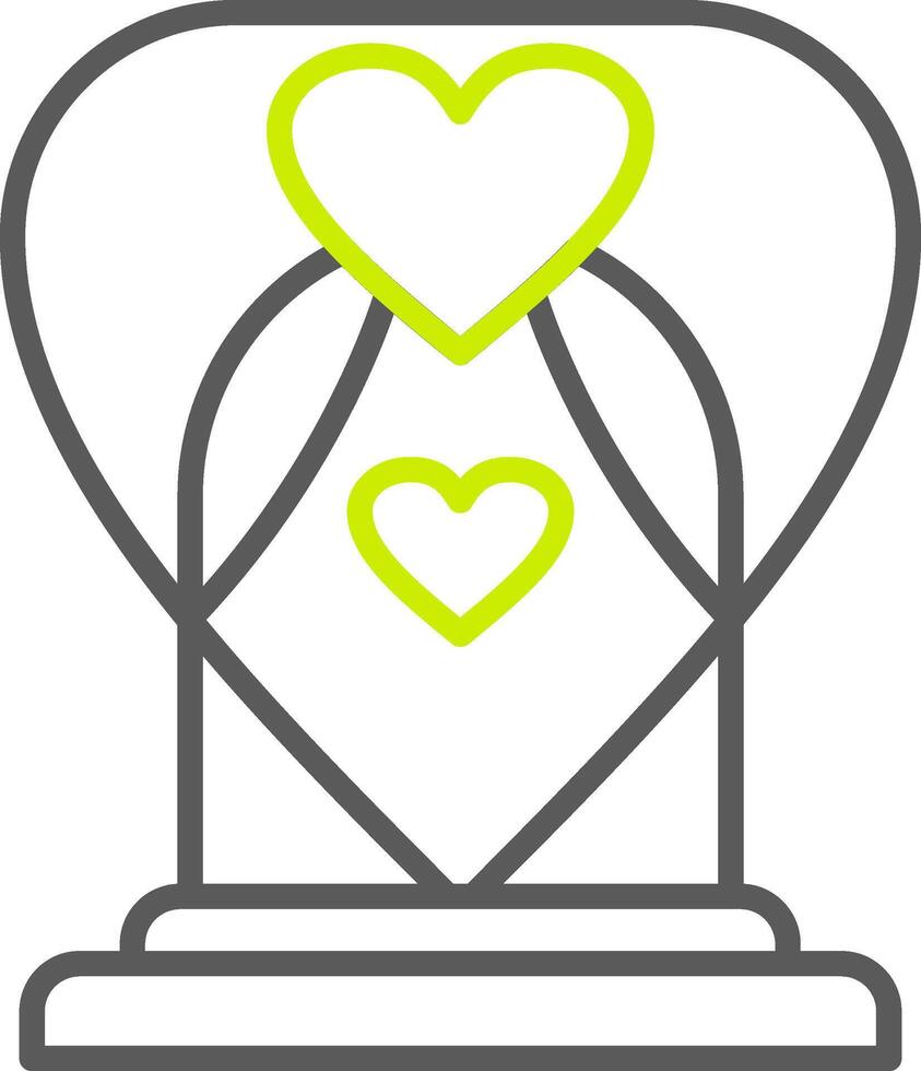 Wedding Arch Line Two Color Icon vector