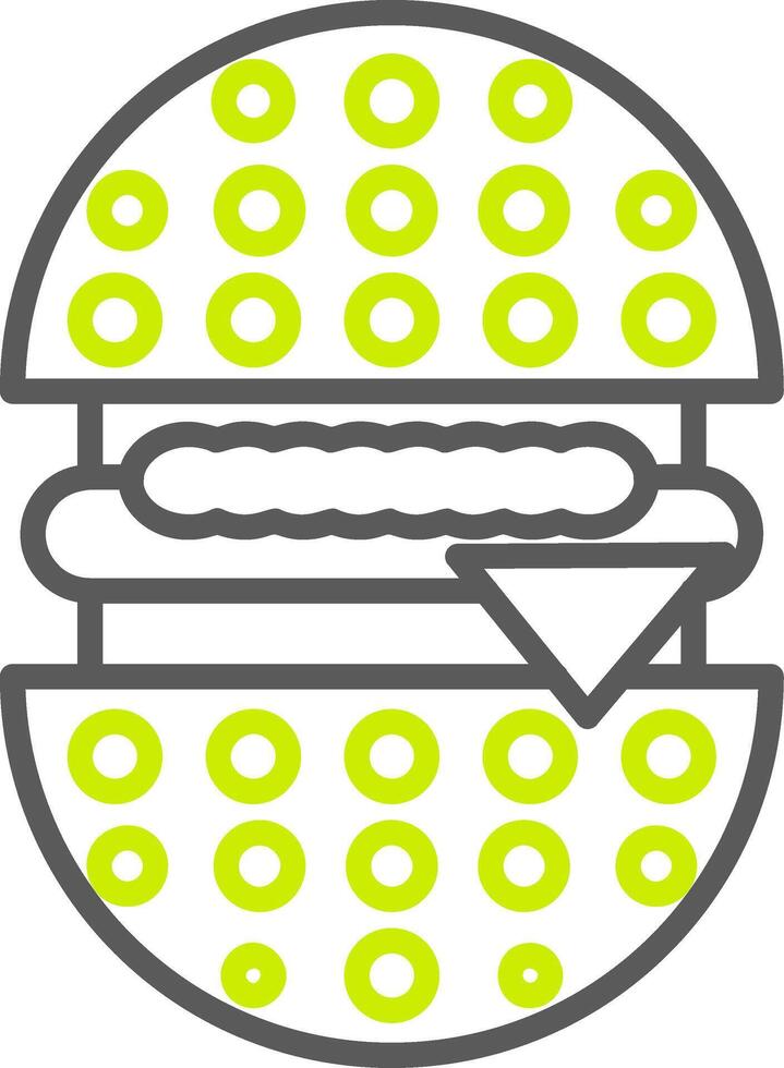 Burger Line Two Color Icon vector