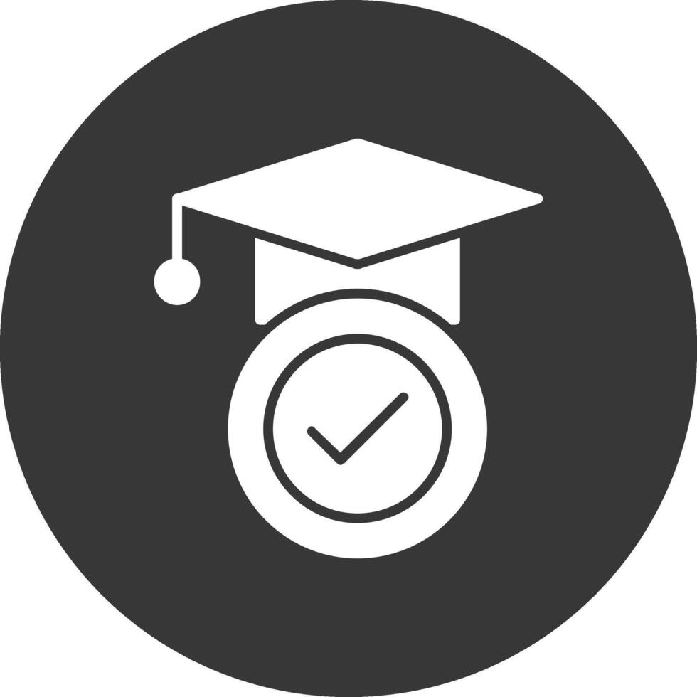 Education Glyph Inverted Icon vector