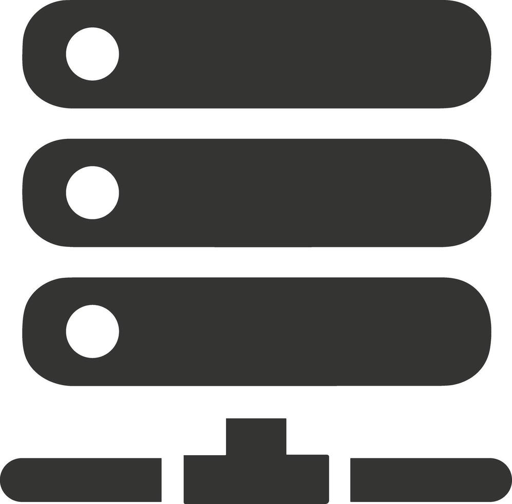 almacenamiento datos icono símbolo imagen para base de datos ilustración vector