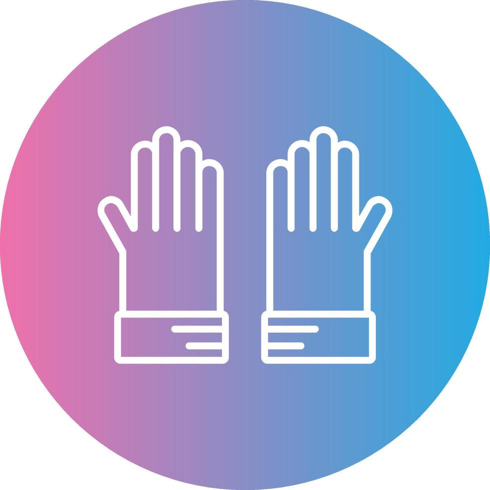 Glove Line Gradient Circle Icon vector