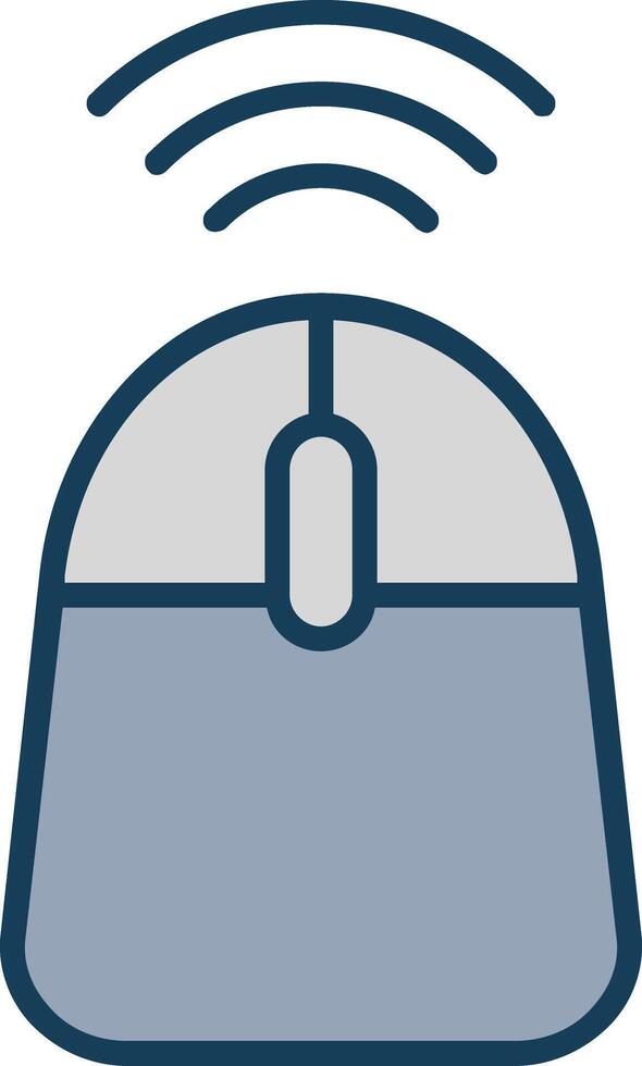 Mouse Line Filled Grey Icon vector