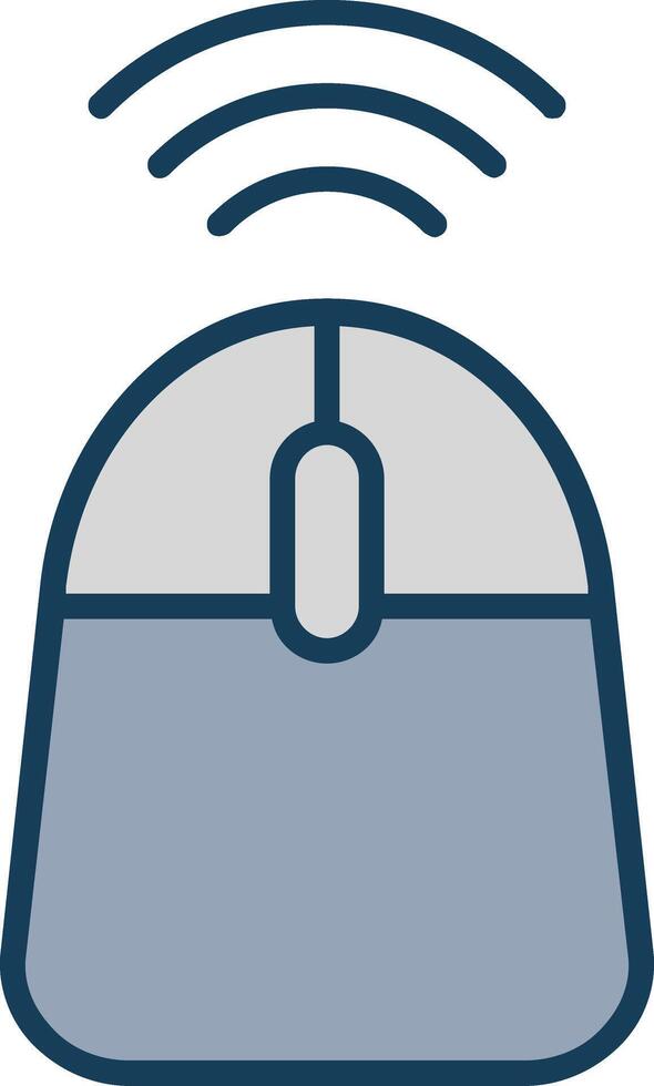 Mouse Line Filled Grey Icon vector