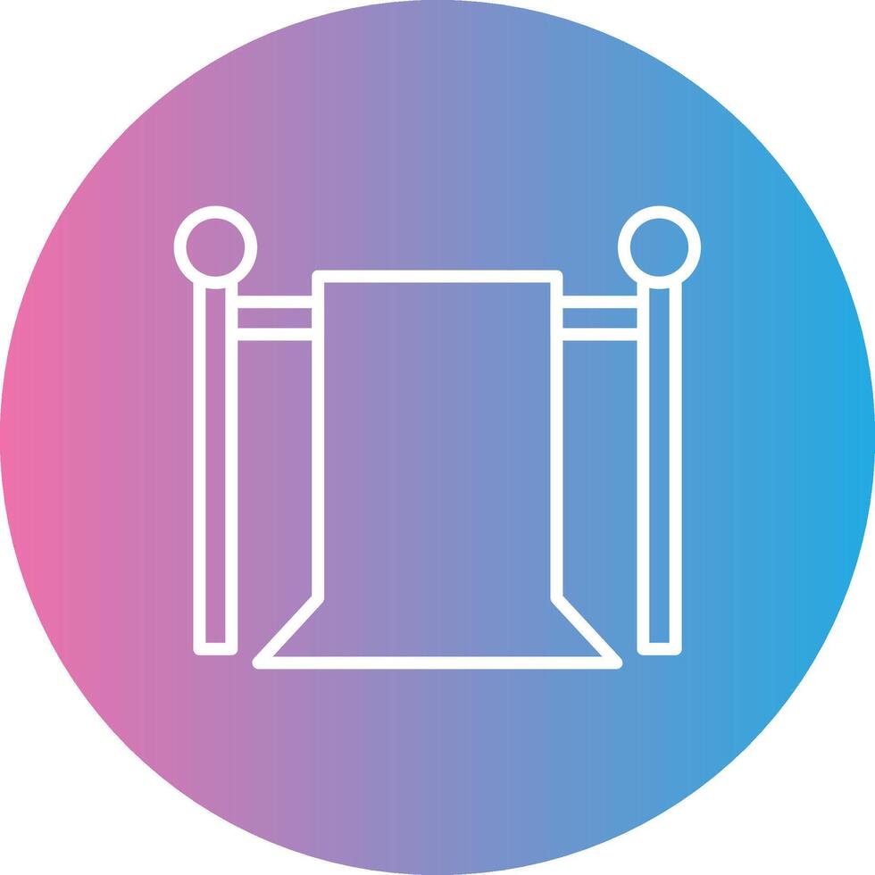 Green Screen Line Gradient Circle Icon vector