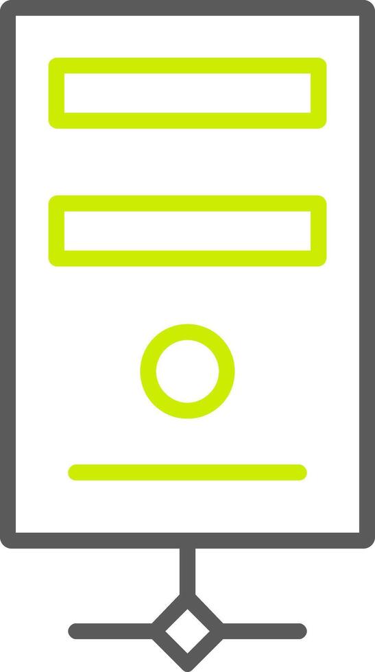 Server Line Two Color Icon vector