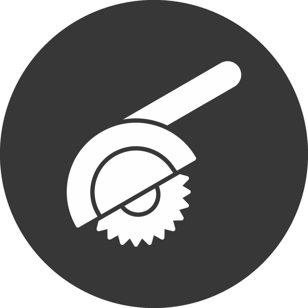 Mitre Saw Glyph Inverted Icon vector