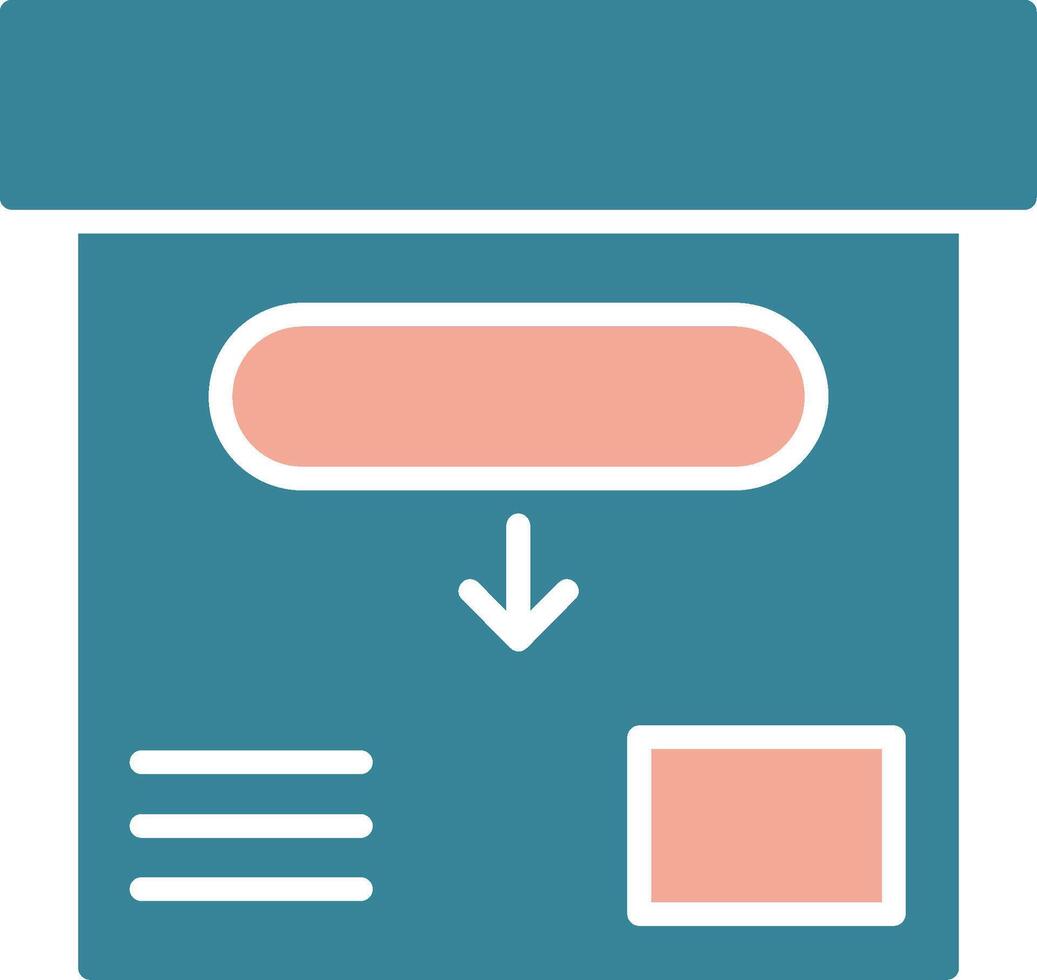 Archive Glyph Two Color Icon vector