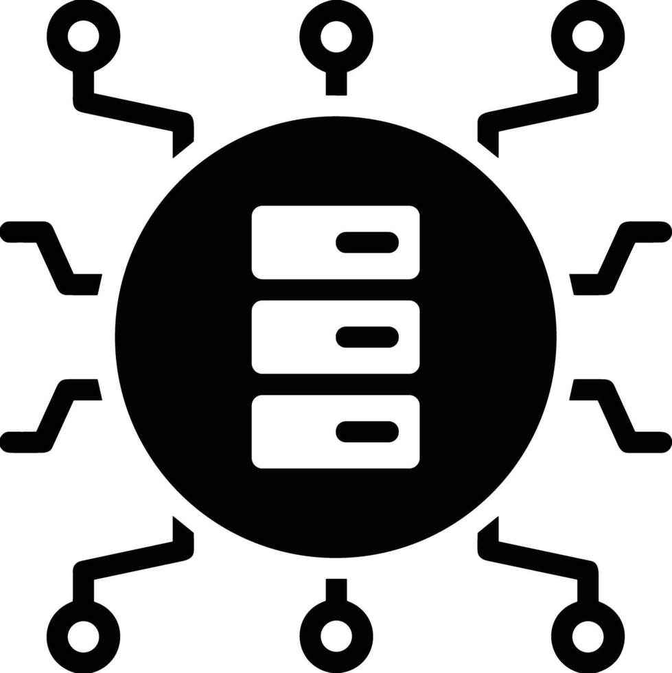 almacenamiento datos icono símbolo imagen para base de datos ilustración vector