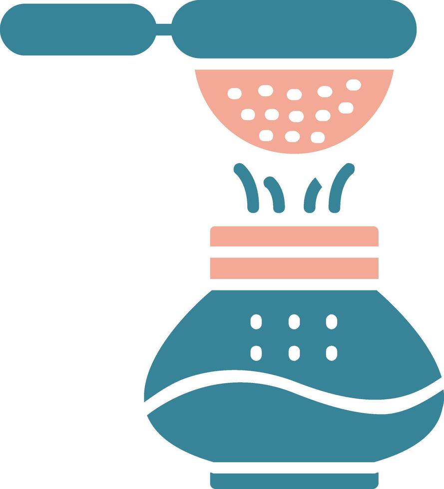 Coffee Filter Glyph Two Color Icon vector