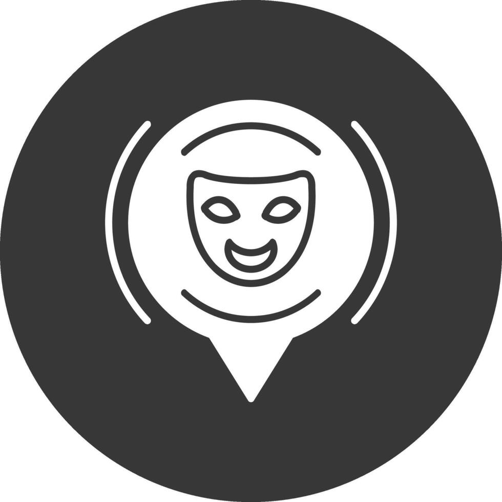 Comedy Glyph Inverted Icon vector