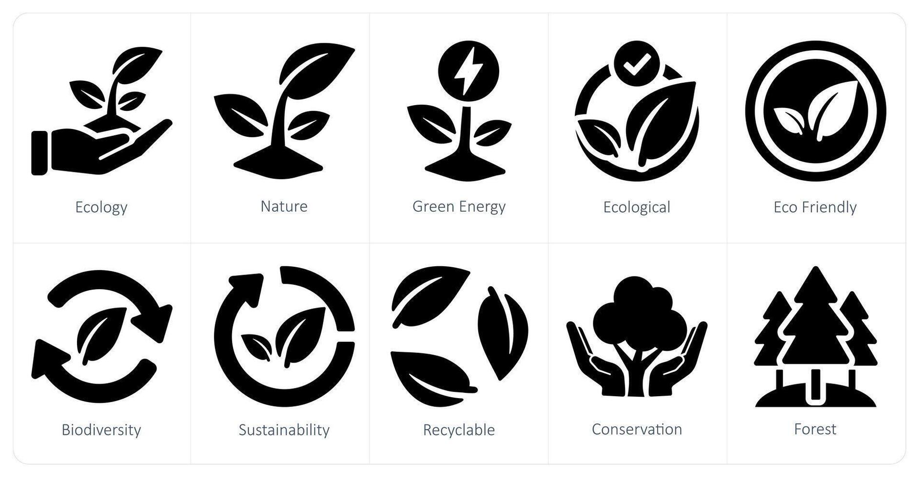 A set of 10 ecology icons as ecology, nature, green energy vector