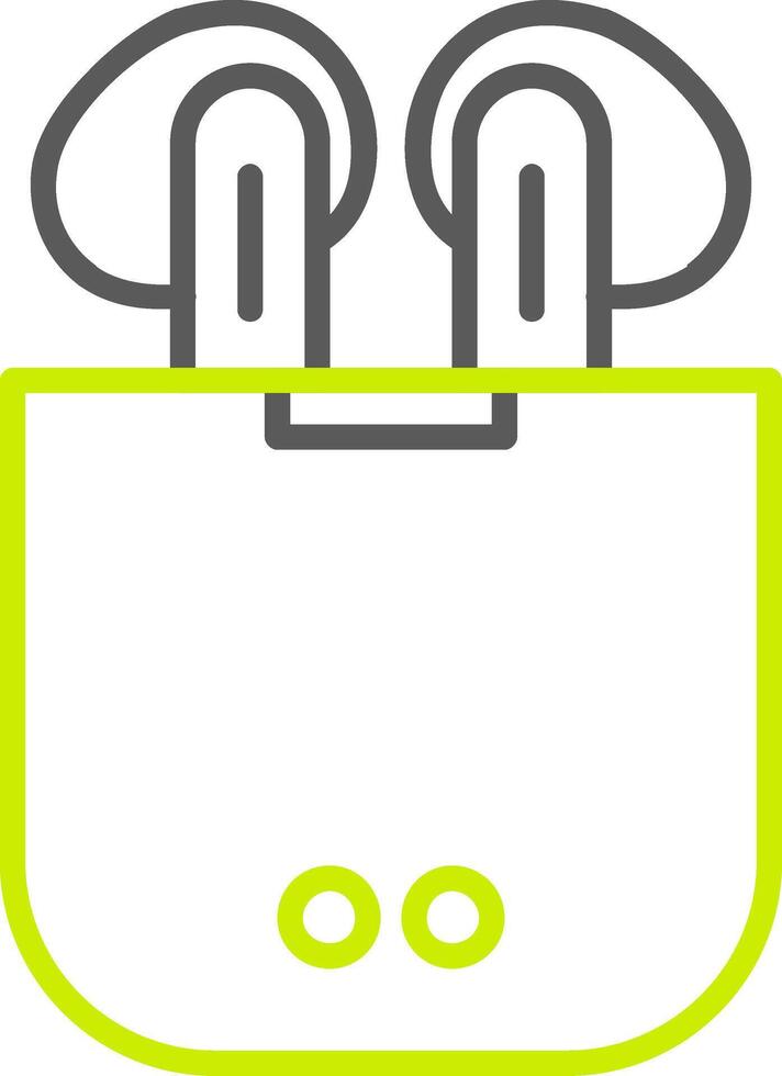 Earbuds Line Two Color Icon vector