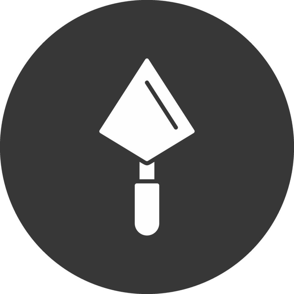 Trowel Glyph Inverted Icon vector