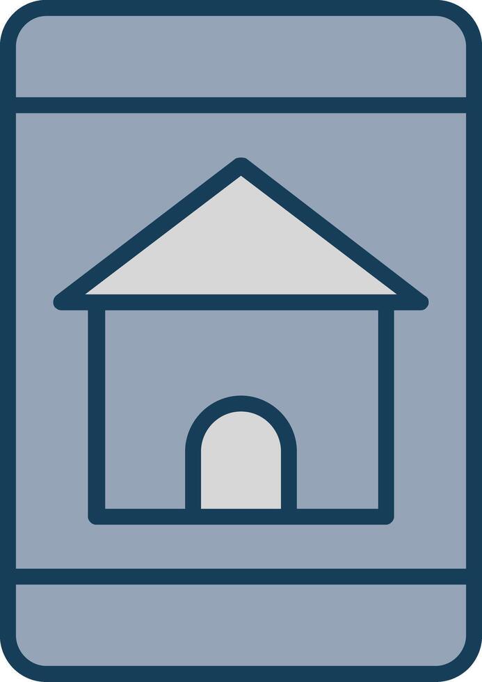 Find Home OnLine Filled Grey Line Filled Grey Icon vector