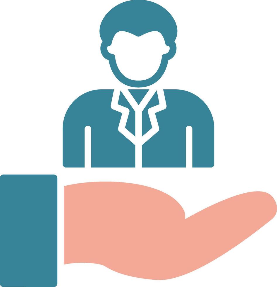 Customer Glyph Two Color Icon vector