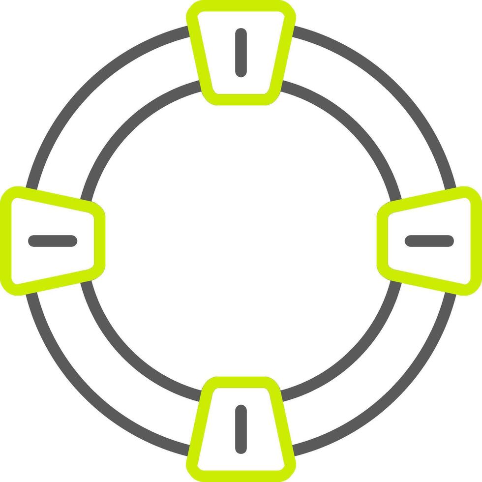 Life Saver Line Two Color Icon vector