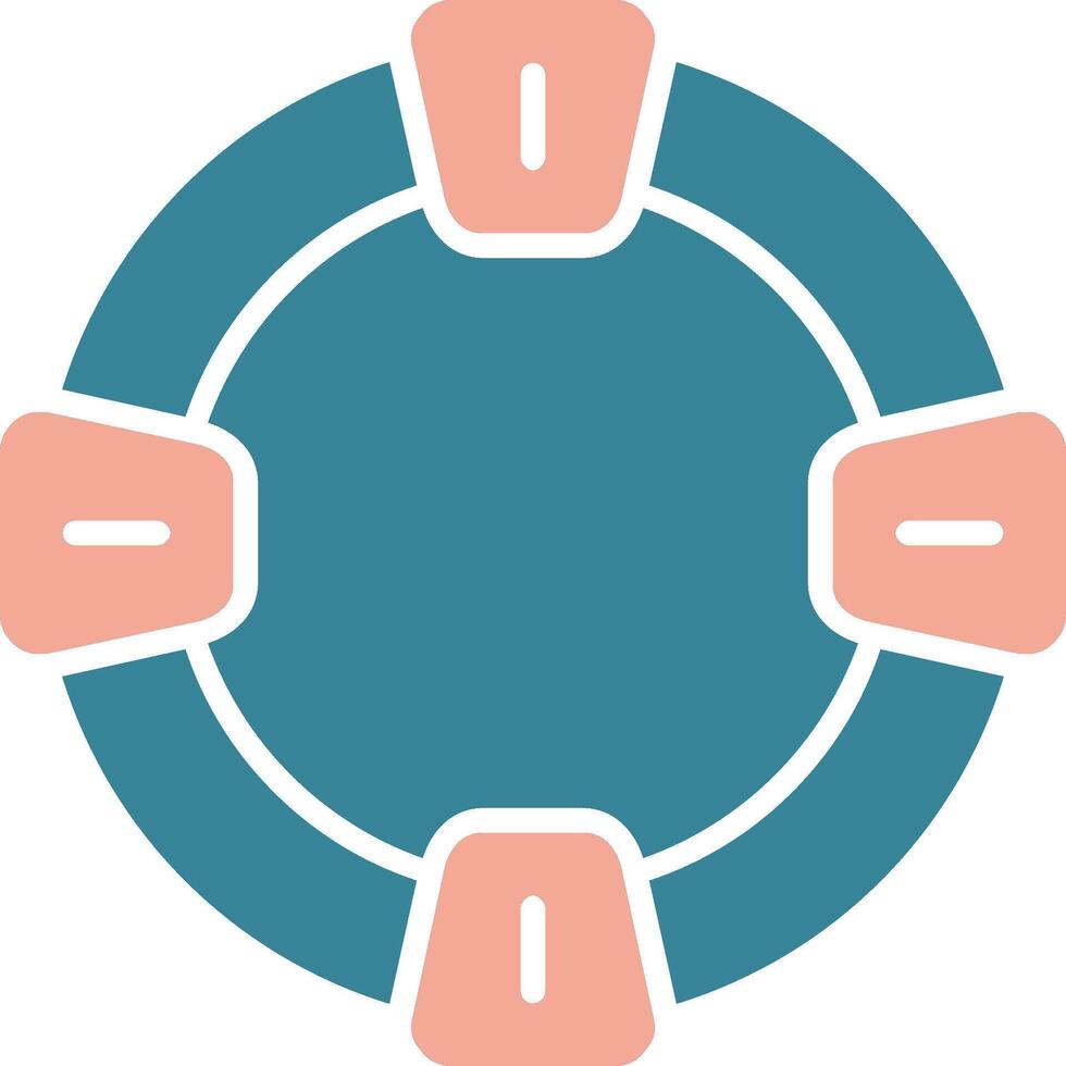Life Saver Glyph Two Color Icon vector