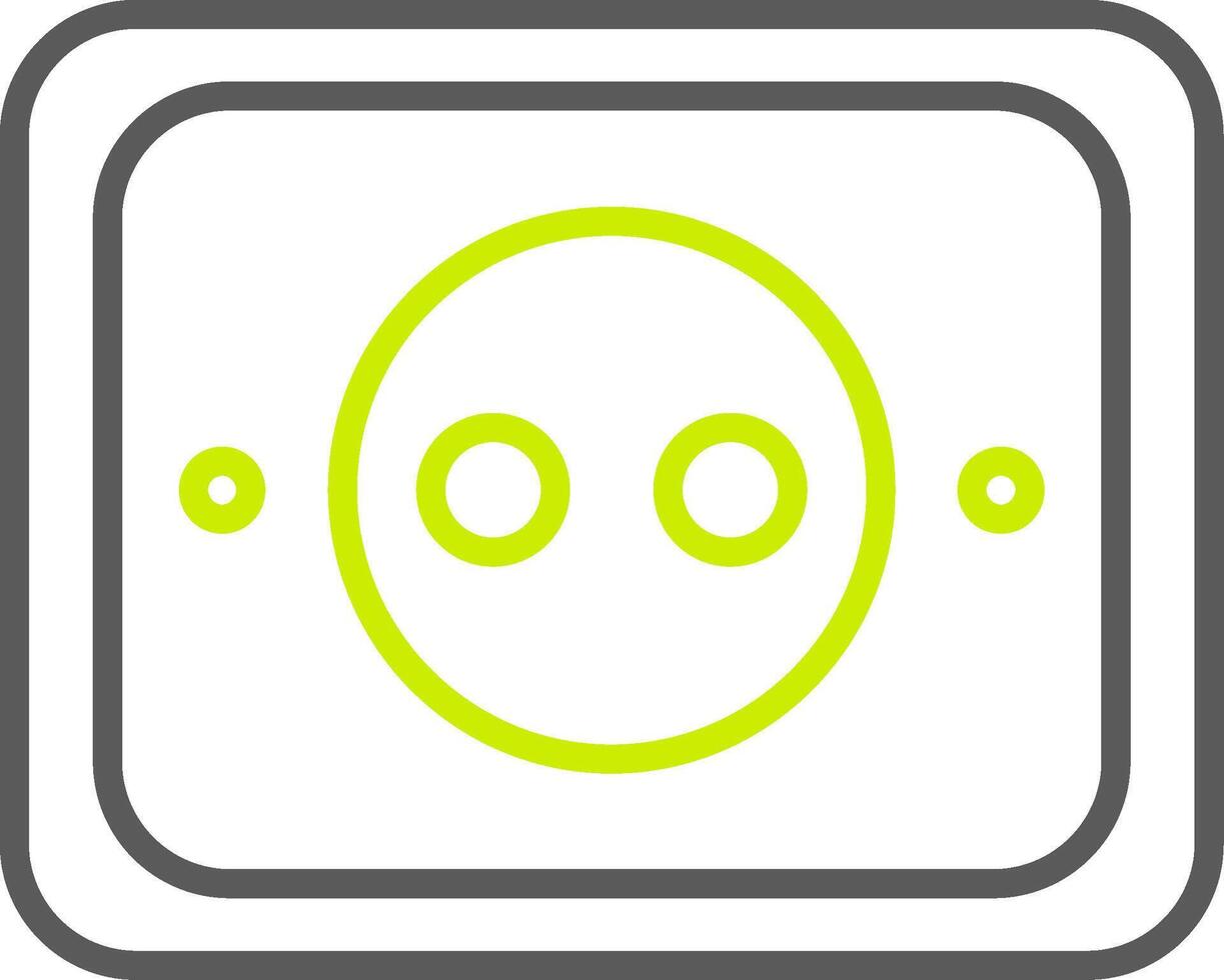 Socket Line Two Color Icon vector