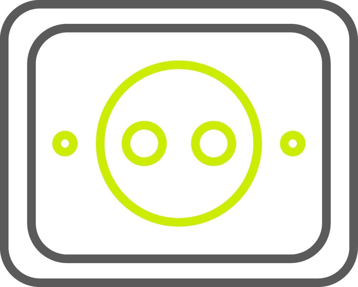 Socket Line Two Color Icon vector