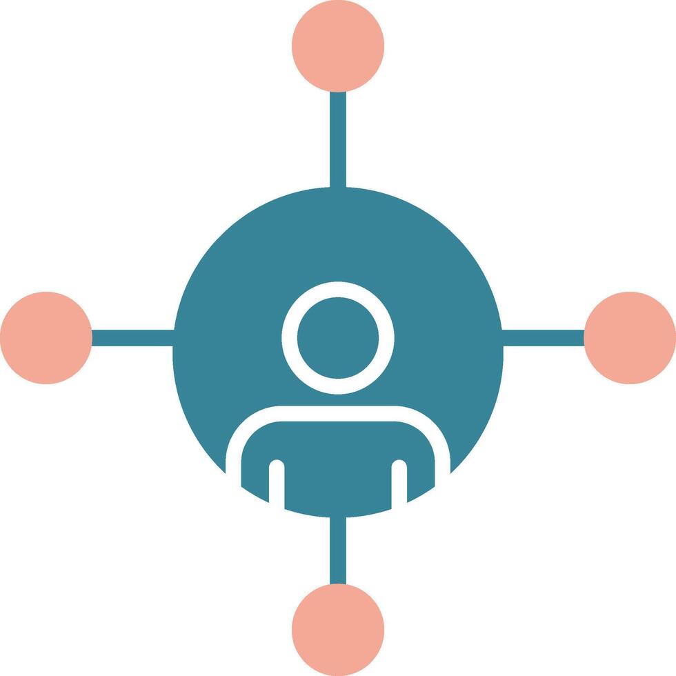 Networking Glyph Two Color Icon vector