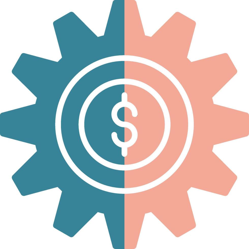 Money Management Glyph Two Color Icon vector