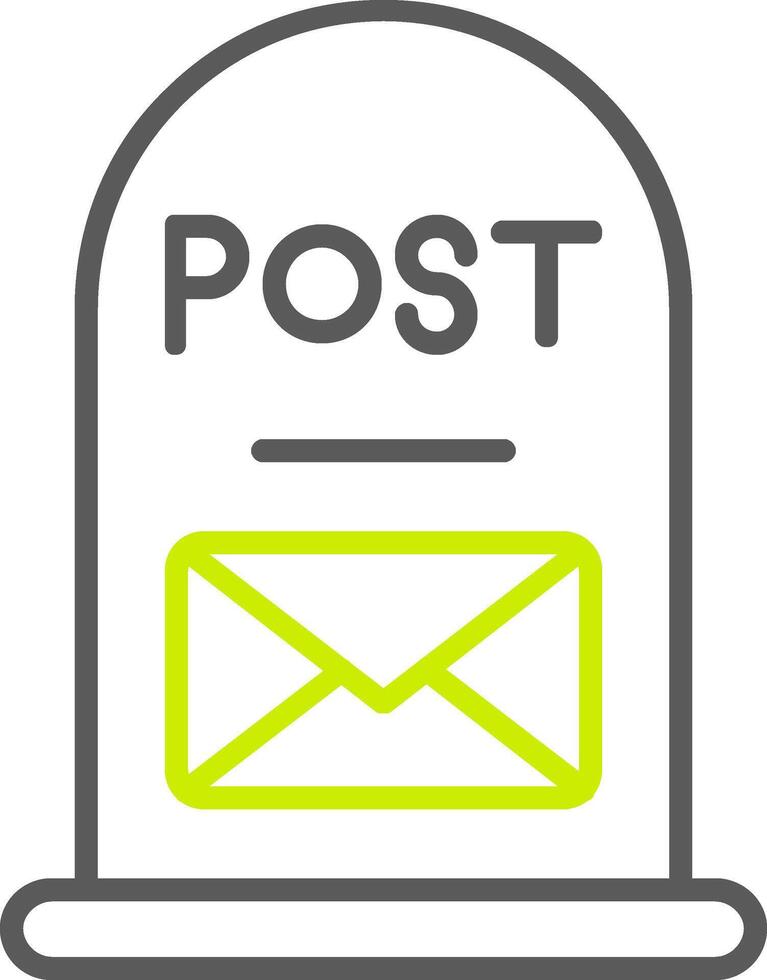 Post It Line Two Color Icon vector